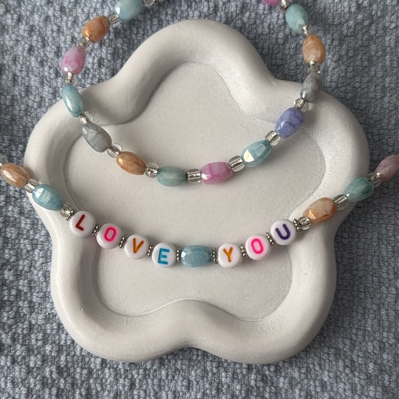 Jewelry - Pink and Blue Beaded Necklace